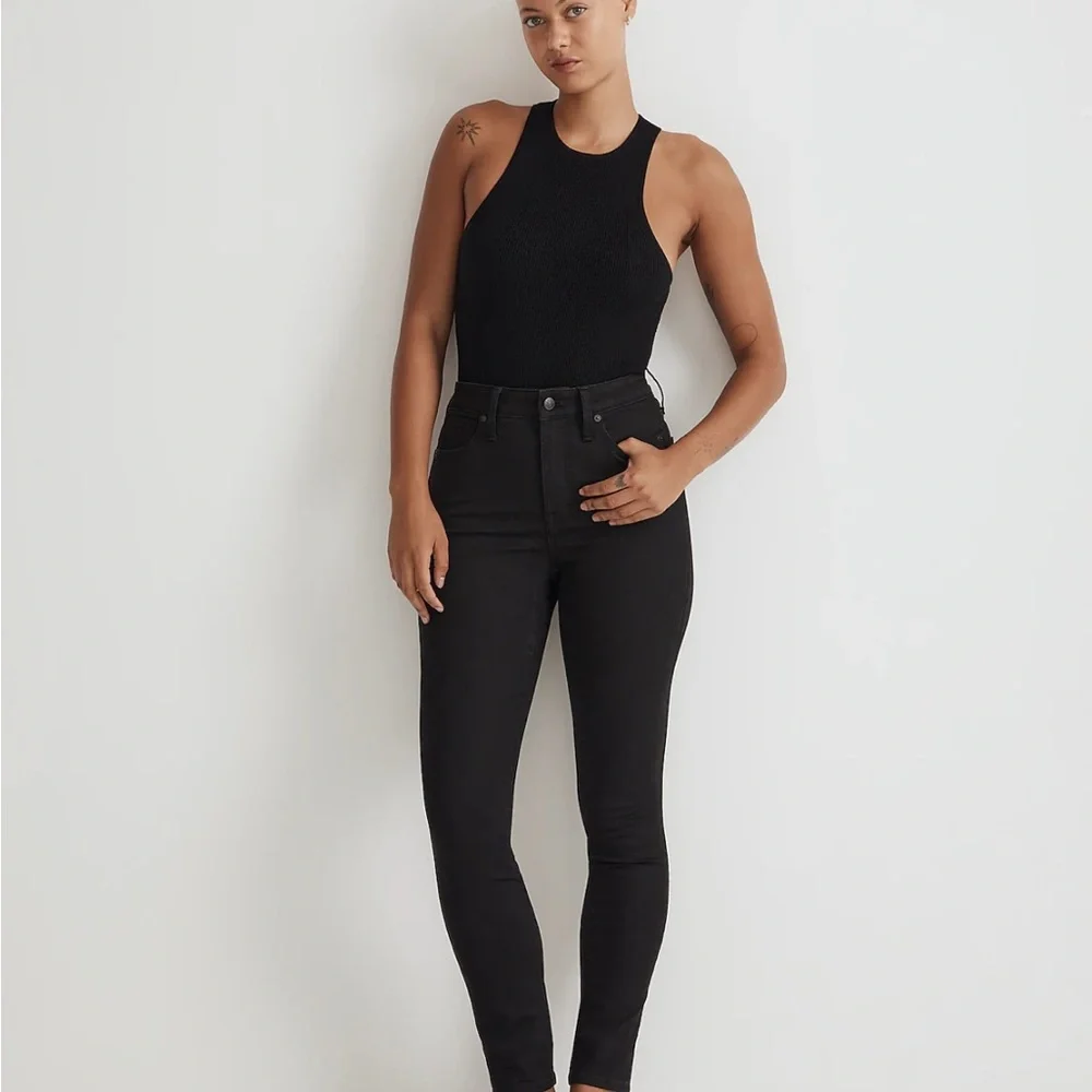 NEW WITH TAGS‎ Madewell Black Frost Tall Curvy High-Rise Skinny Jeans 24 Tall